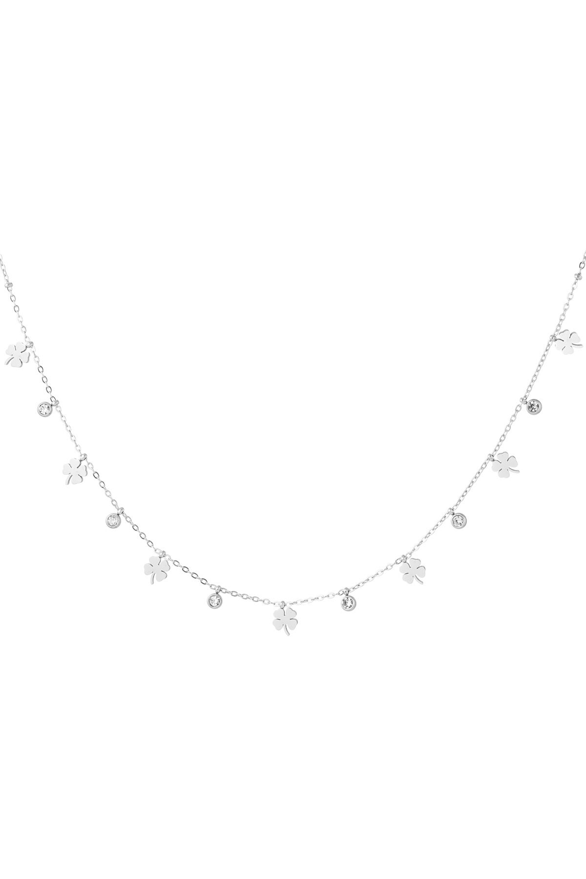 collar charm con trébol y diamantes h5