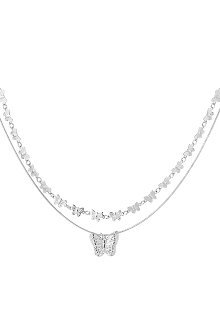 Halskette Mit Schmetterlingen – Silber