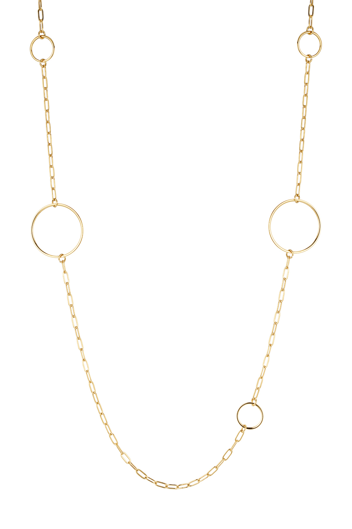 collar largo con varios dijes ovalados h5 