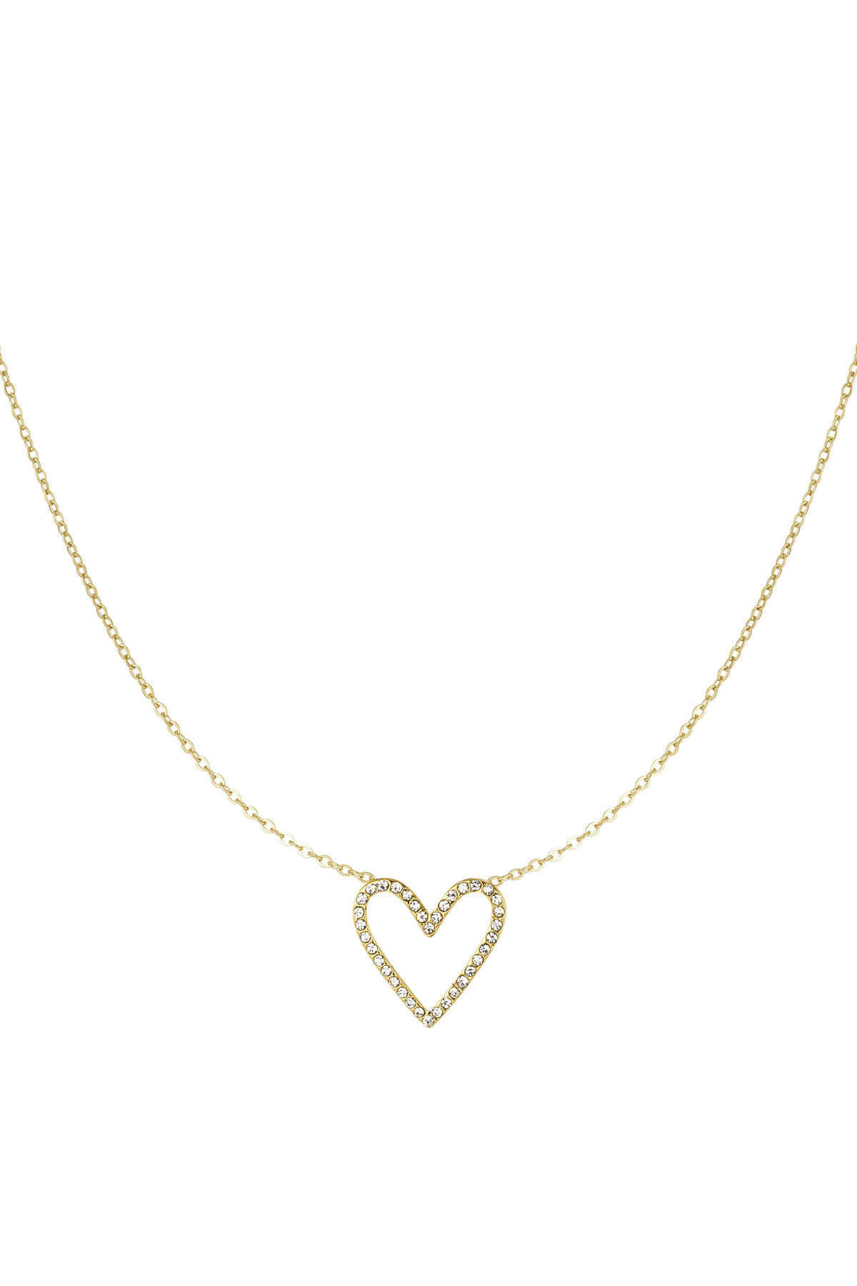 Collier amoureux de paillettes - doré h5 