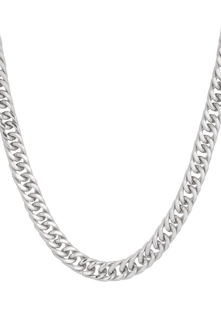 Men's chain necklace - Silver Color color