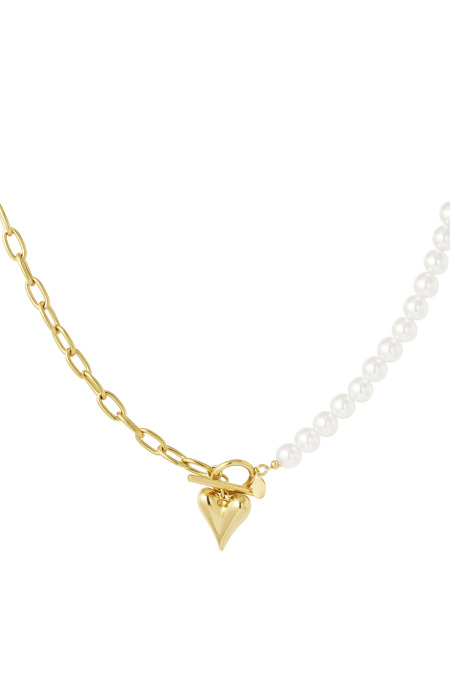 Pearl Necklace With Hearts