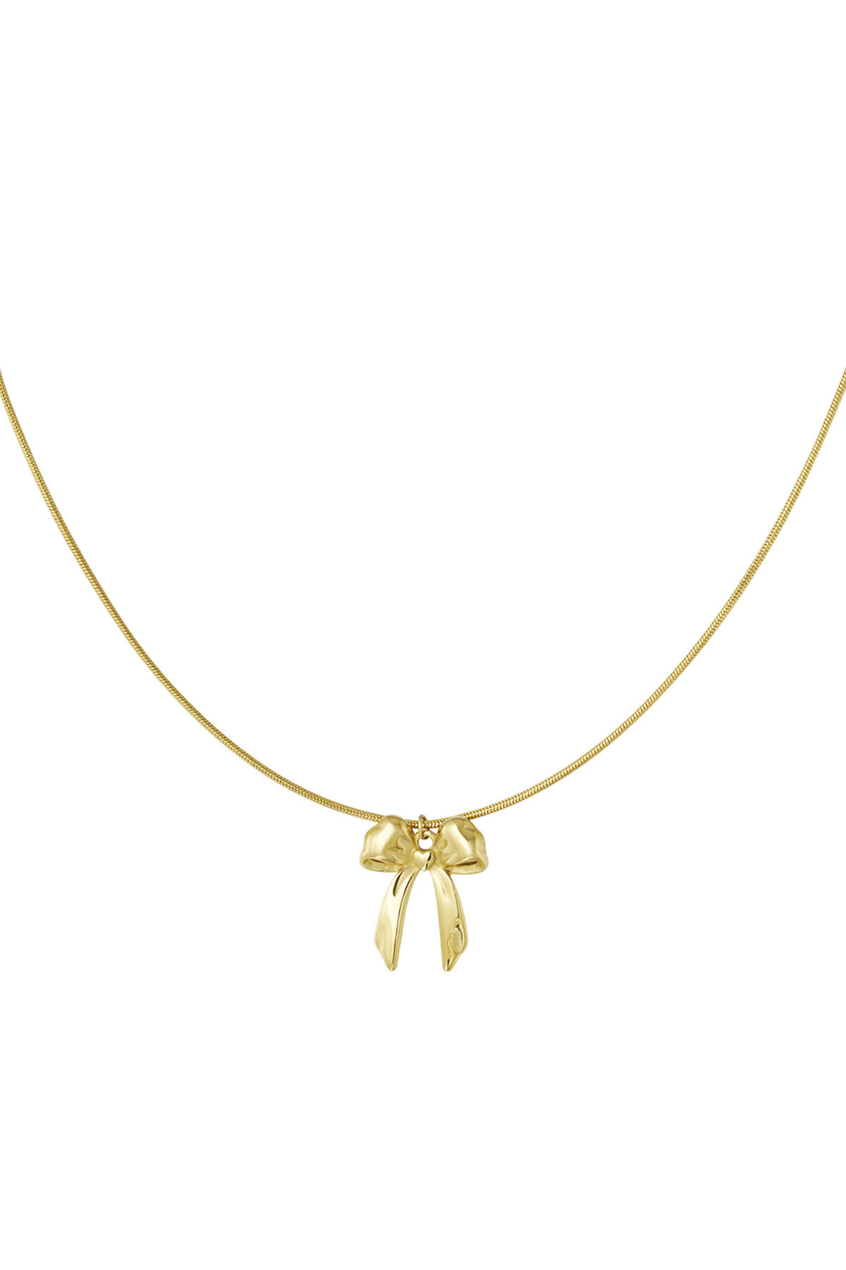 Collier classique avec grand noeud - doré 2