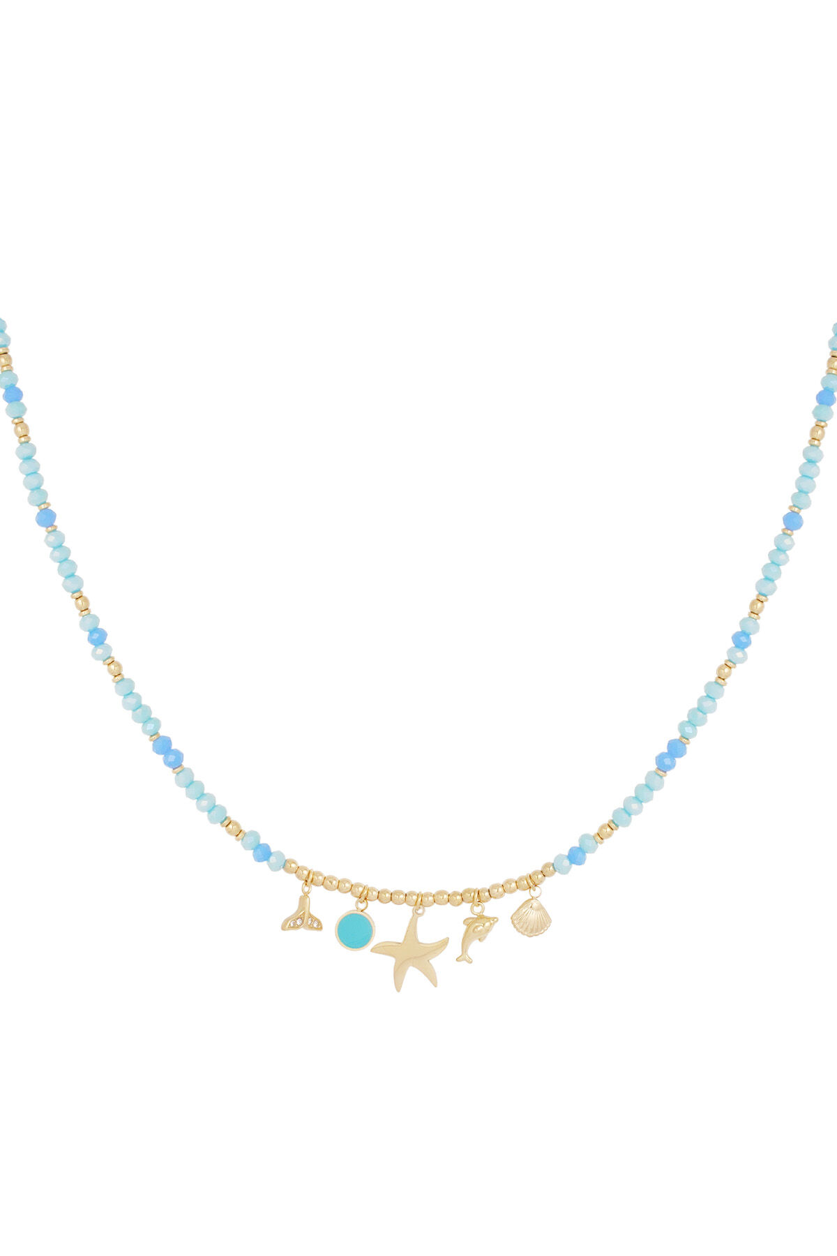 Collar ocean blues - Color dorado azul 