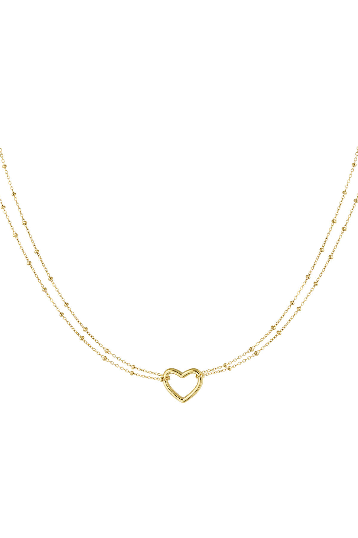 collar tono corazón 