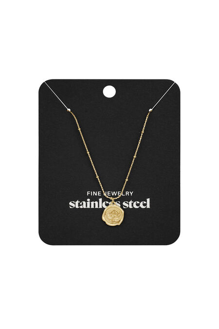 necklace rose charm