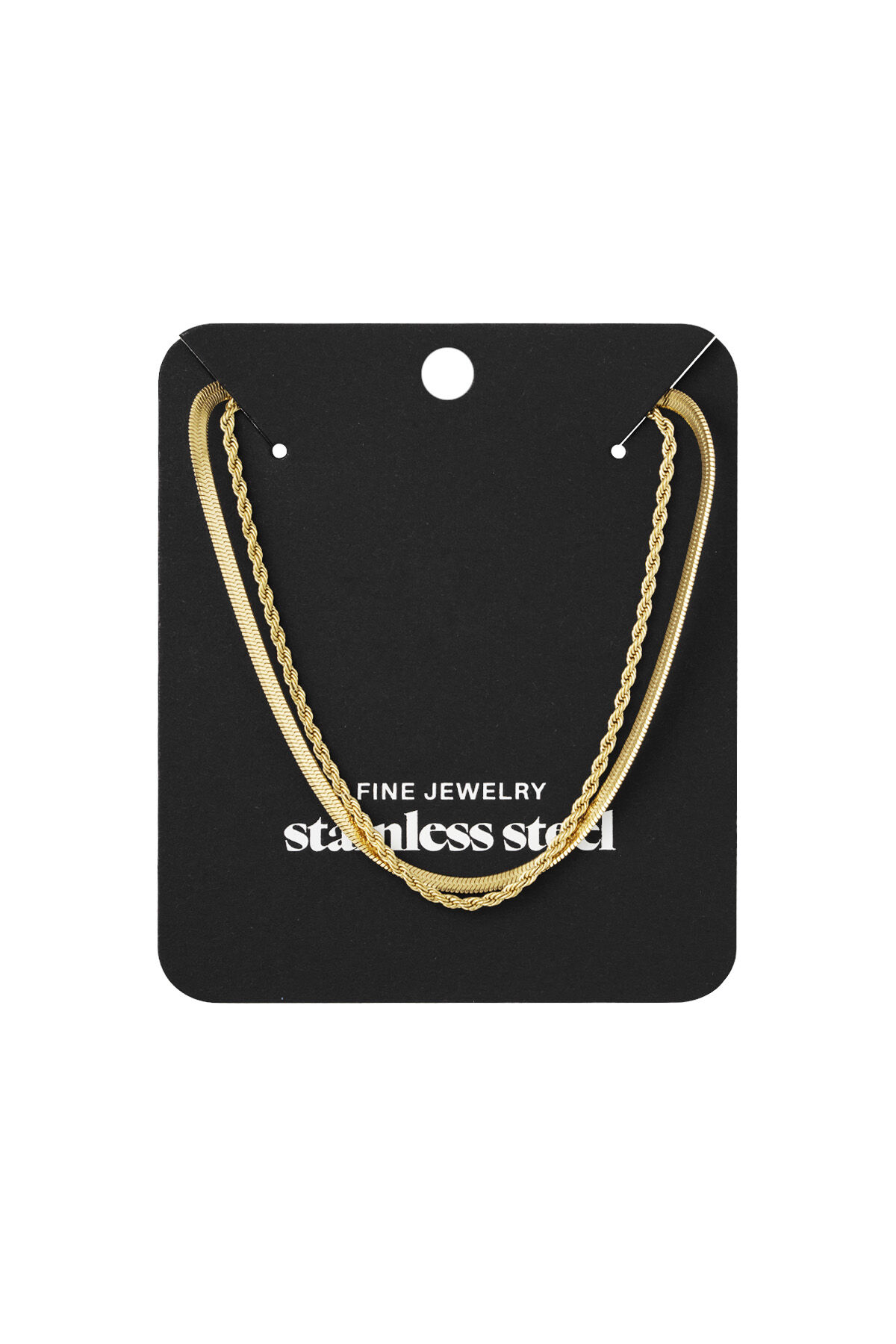collar doble plano y cadena Imagen3