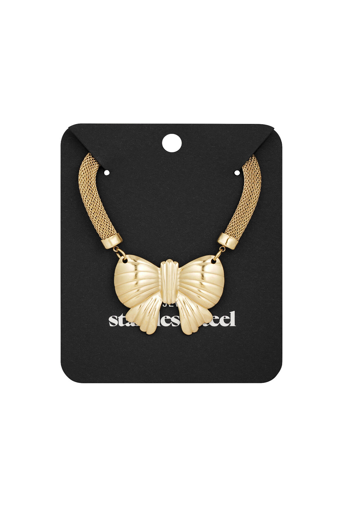 Collar con lazo grande y llamativo - Dorado h5 Imagen3