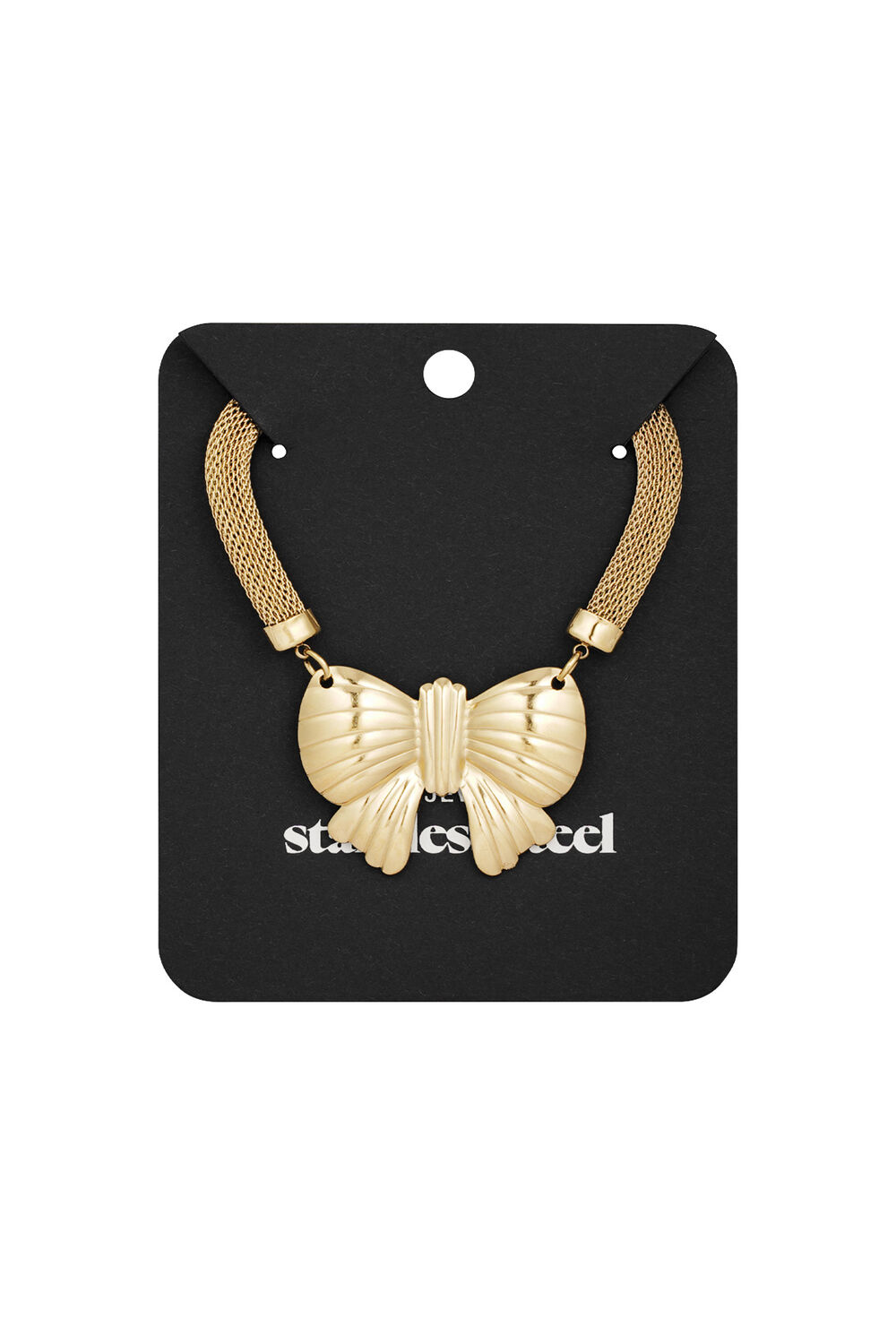 Collar con lazo grande y llamativo - Dorado h5Imagen3