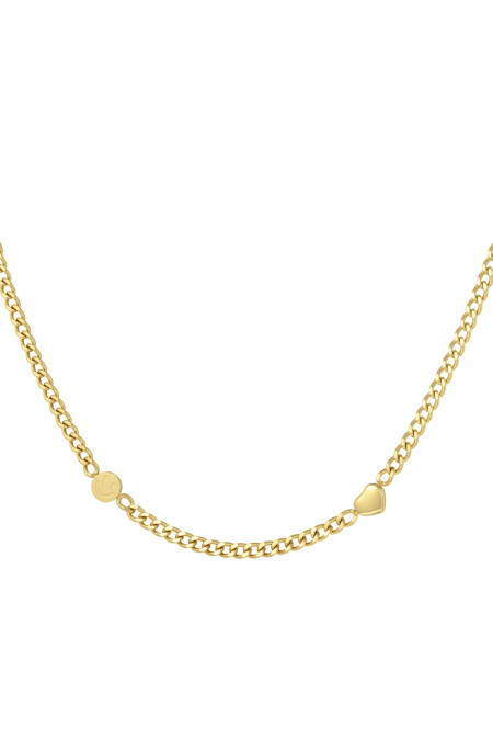Smile & Heart Chain Necklace
