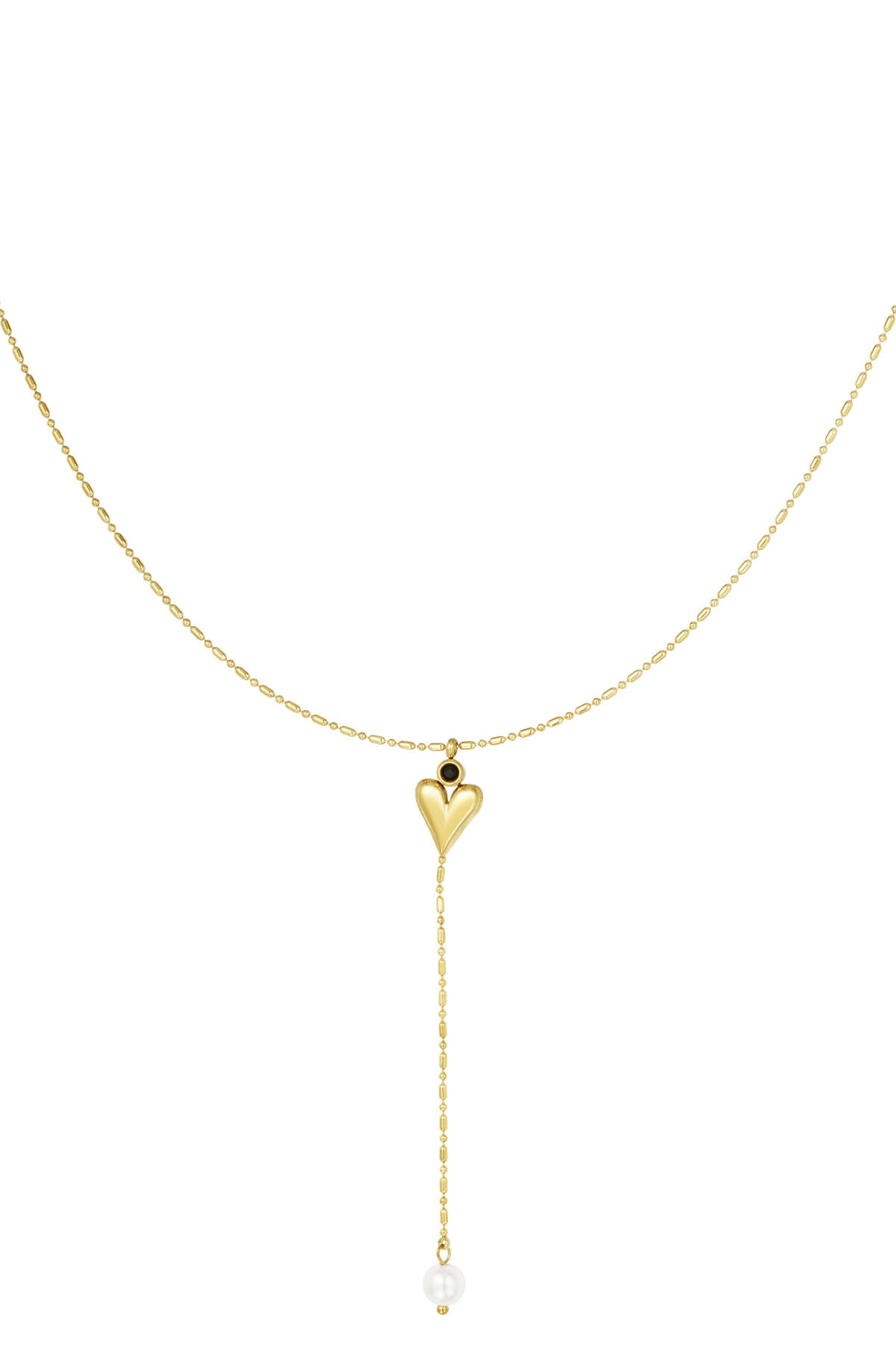 classic heart & pearl necklace 