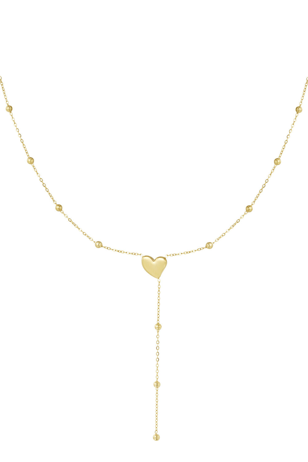 collana cuore con palline