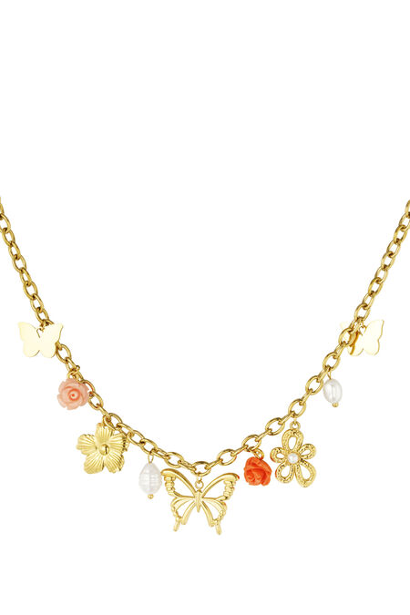Cheerful Charms Necklace -Gold Color