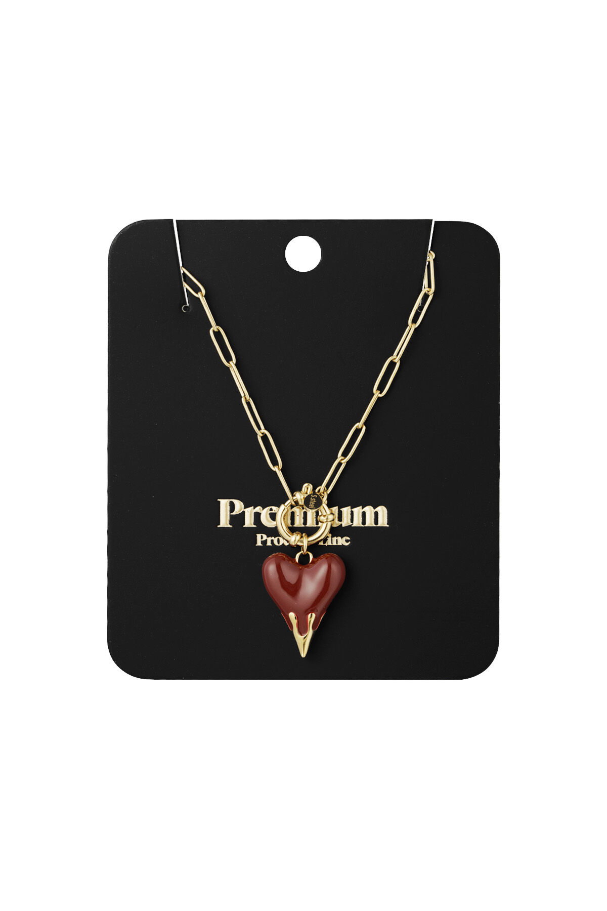 collar charm corazón en llamas Imagen2