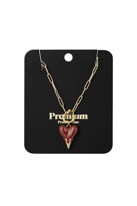 charm necklace heart on fire 2