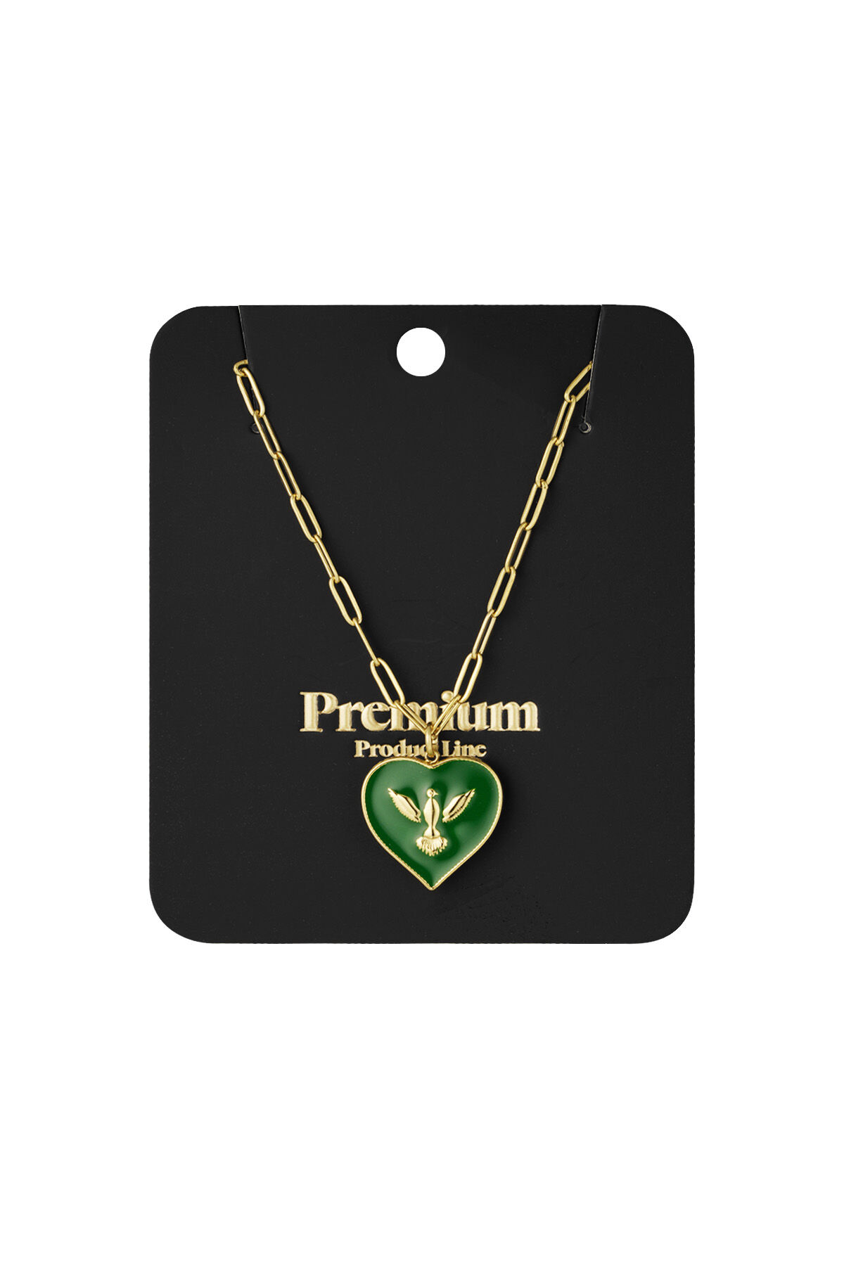 collar corazón con pájaro h5 Imagen3