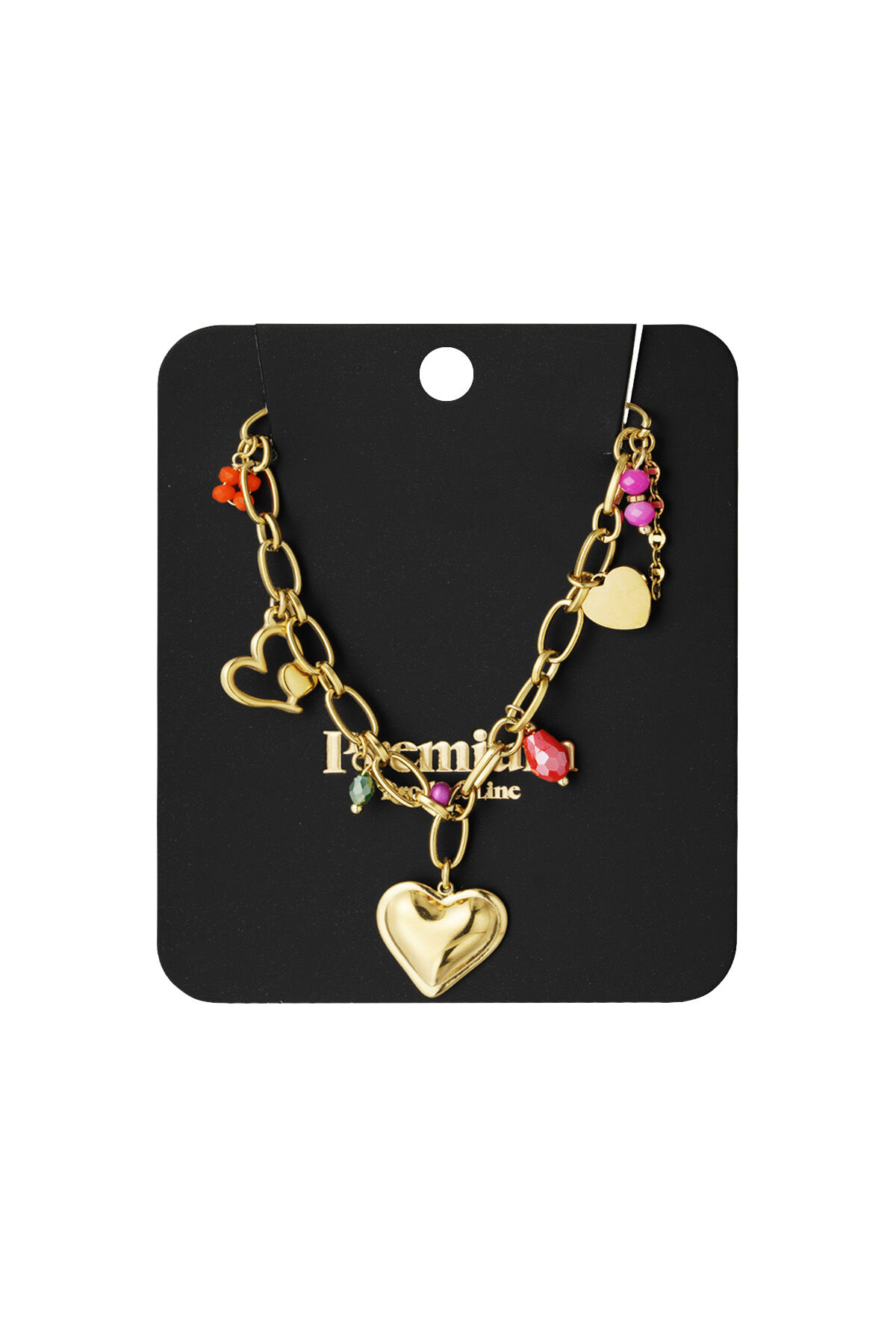 collana con ciondolo colorato love h5 Immagine3