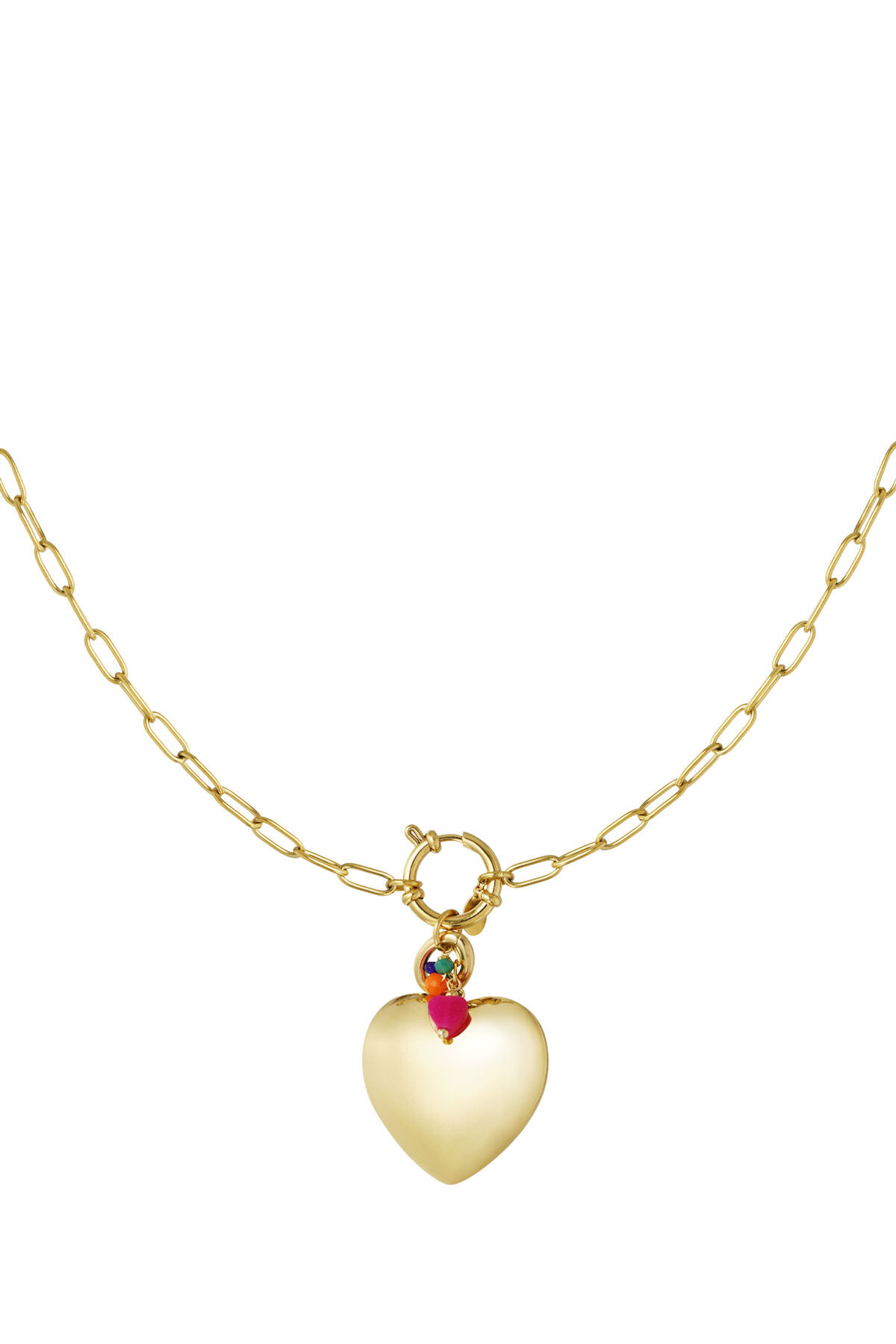 lock necklace with heart pendant 2