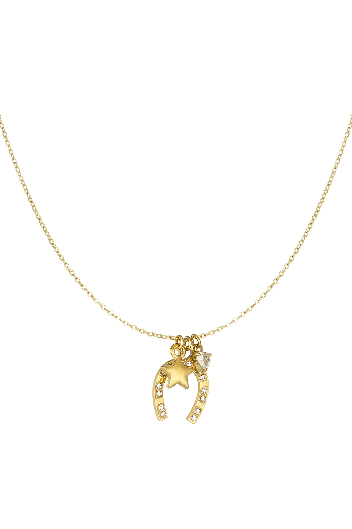 charms de cadena con forma de herradura 