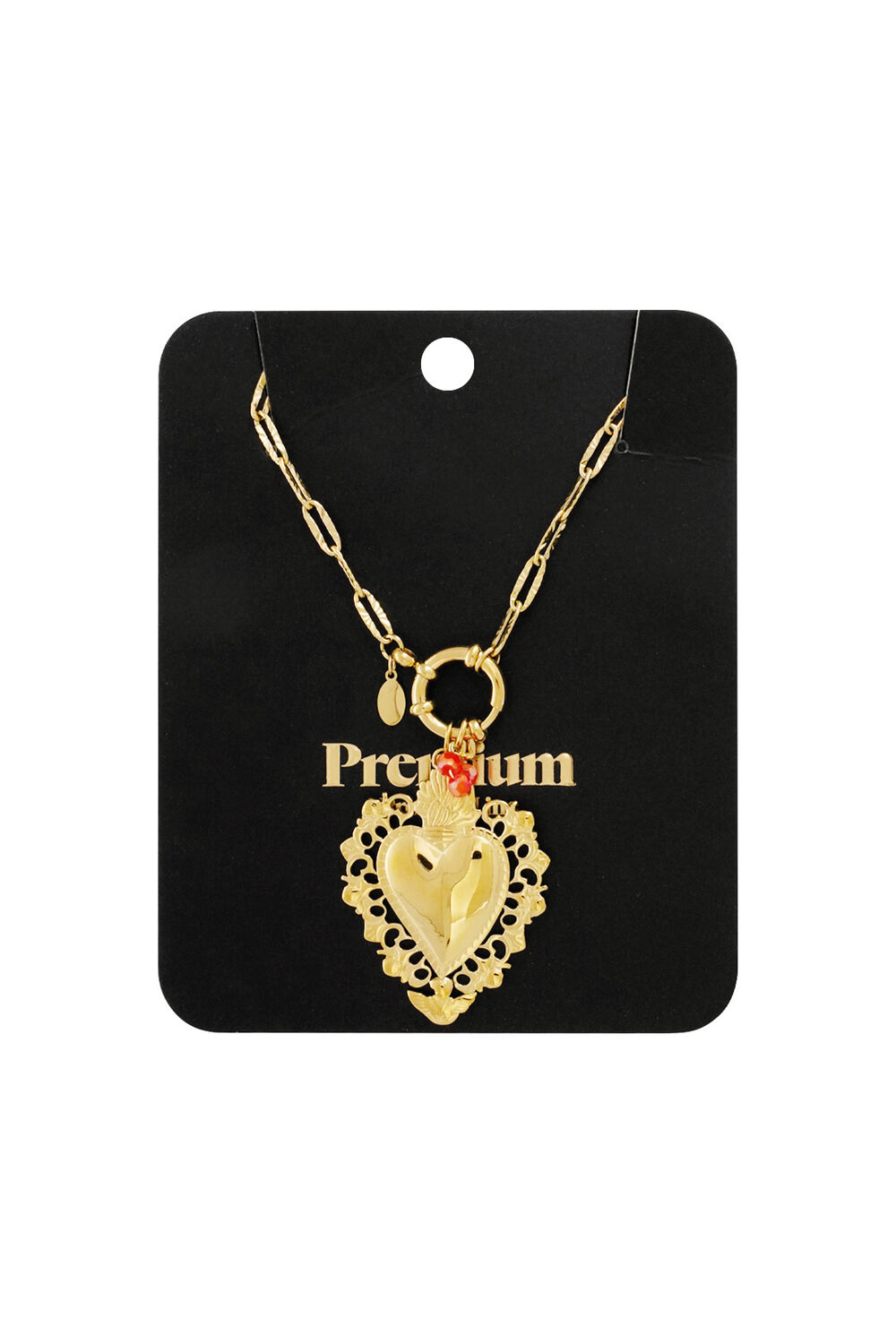 tropical heart charm necklace h5Afbeelding3