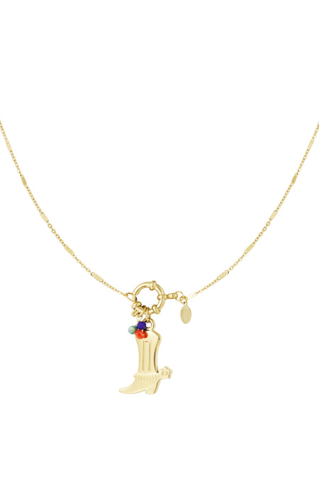 charm necklace cowboy boots
