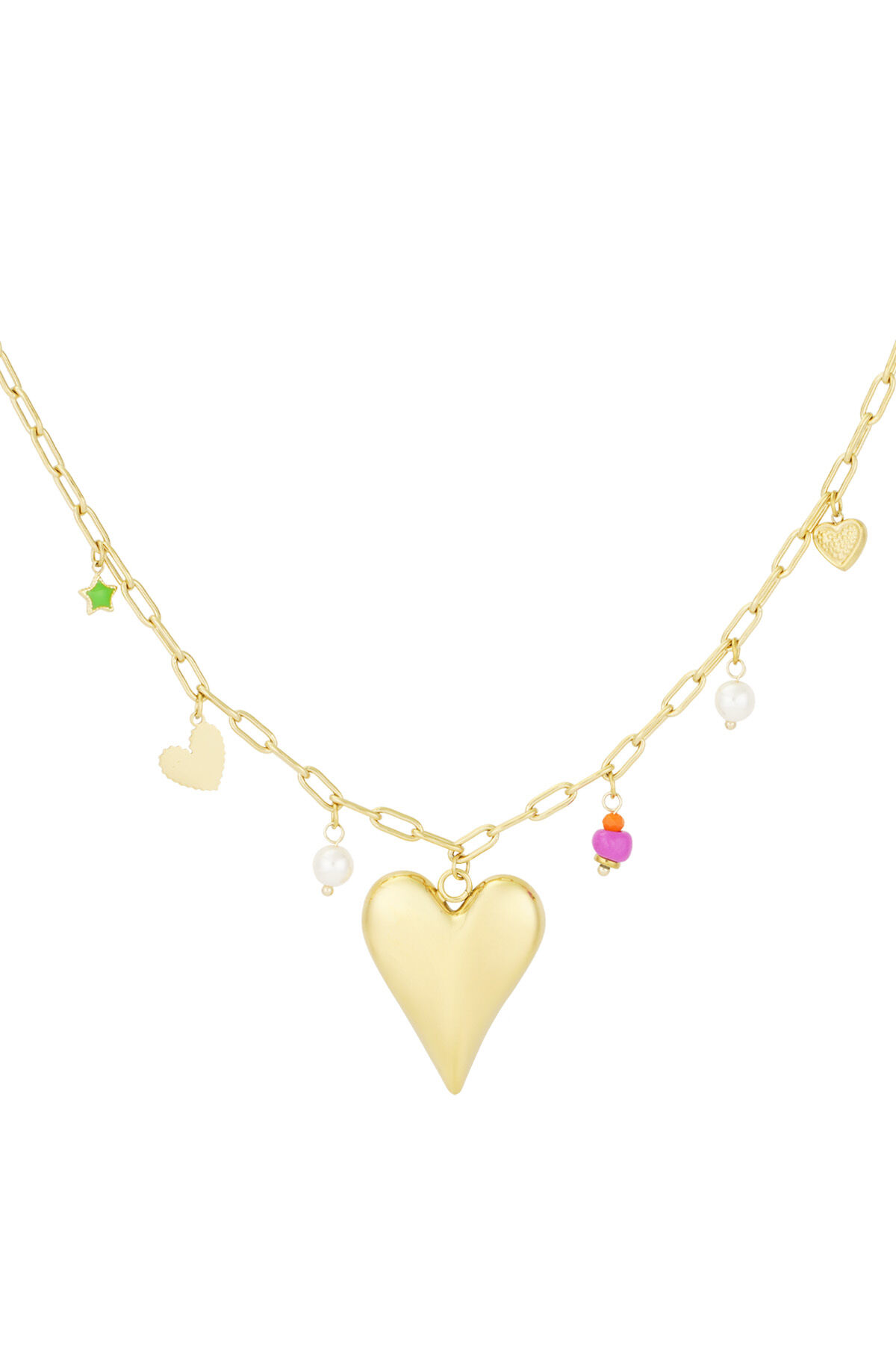Collar Charm Momento Amor - Color Oro