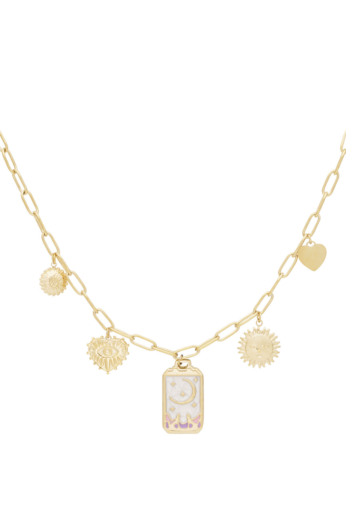 Collar Charm Luna Mágica - Color Oro 
