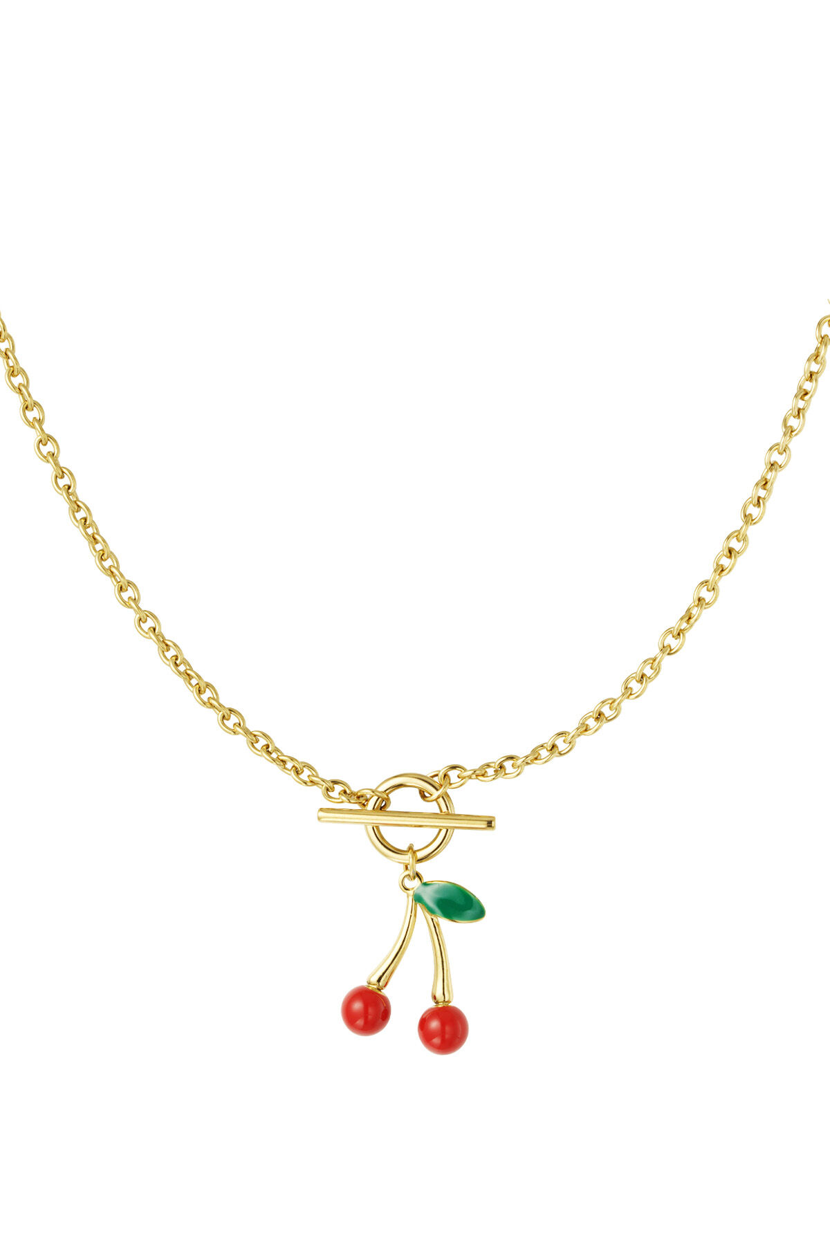 Necklace my cherry - Gold color colored