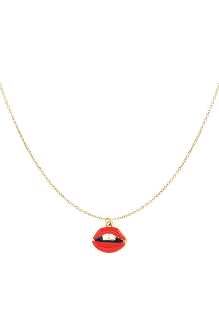 Halskette Kiss My Lips - Goldfarben 2