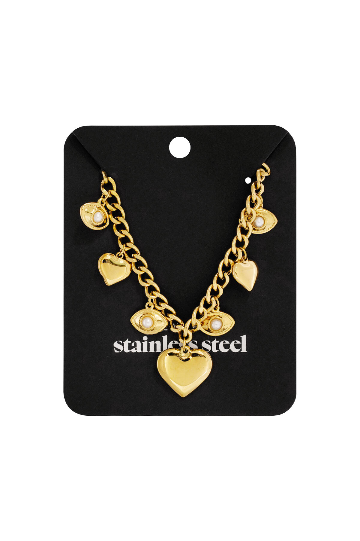 collar con dijes ojos en el precio Imagen3