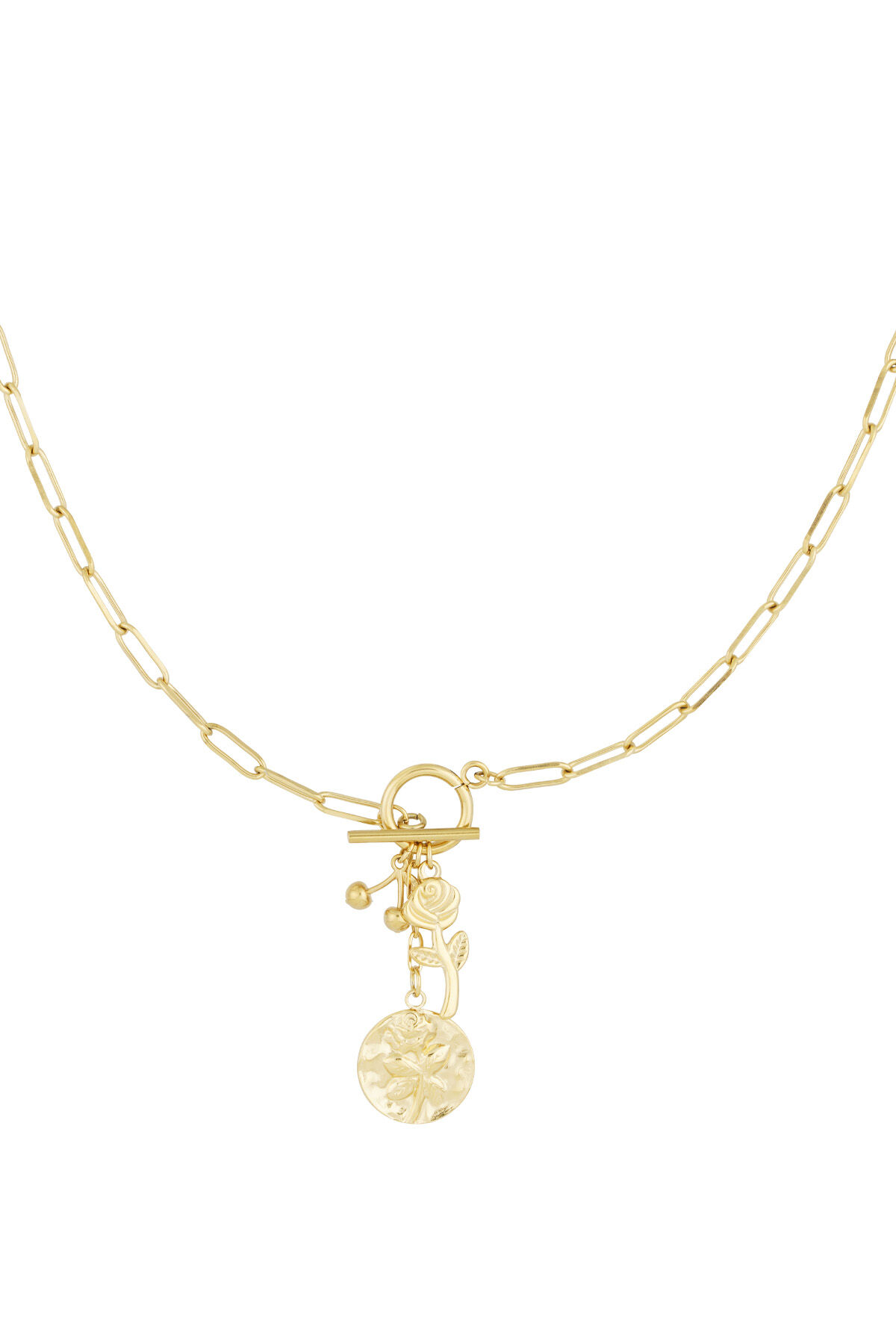 collier à breloques rose endormie h5 