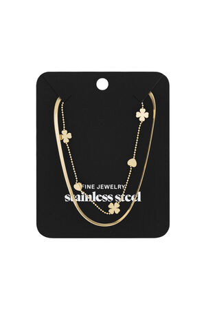 collier double coeur trèfle h5 Image3