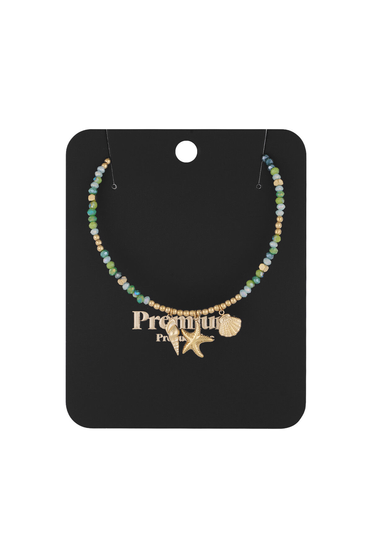 Collar concha sueño – Color oro verde Imagen3