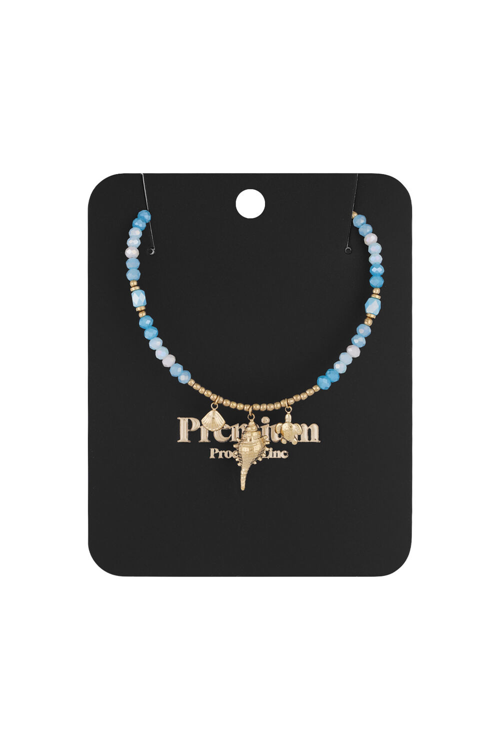 Collana conchiglia spettacolo - Colore oro blu h5Immagine3