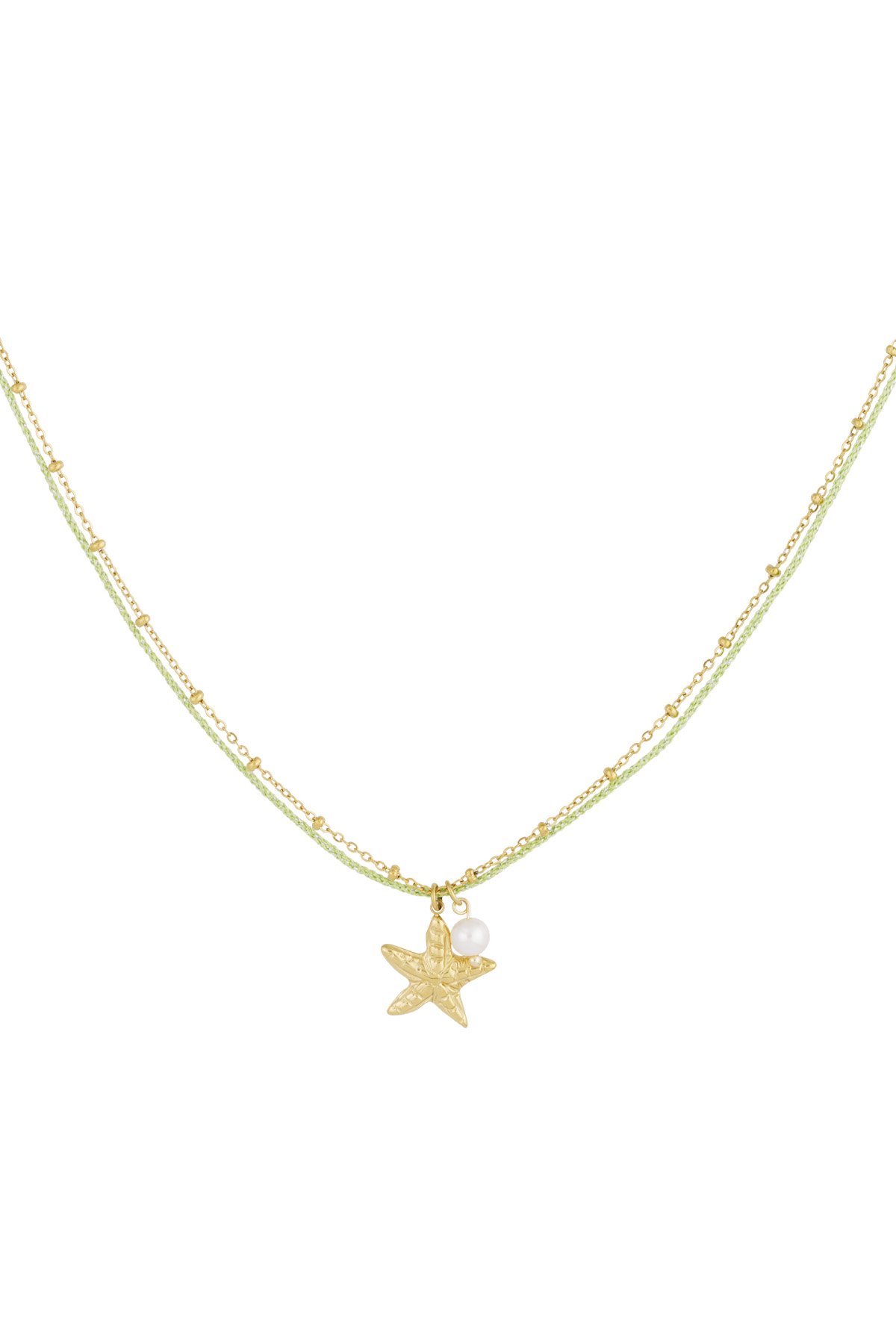 necklace starfish pearl