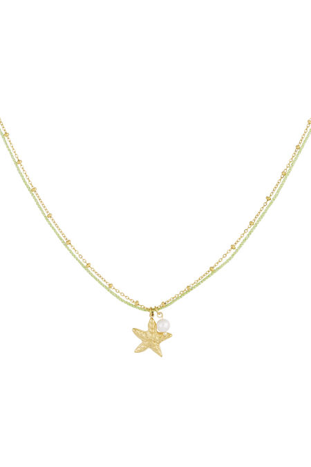 Halskette Seestern Perle - Goldfarben 2