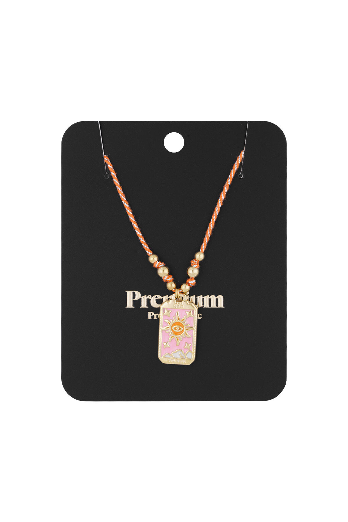 Collana con ciondolo Eclipse - Colore oro arancione h5Immagine3