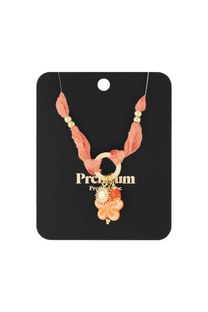 Collana floreale soleggiata - Colore arancione e oro h5 Immagine3