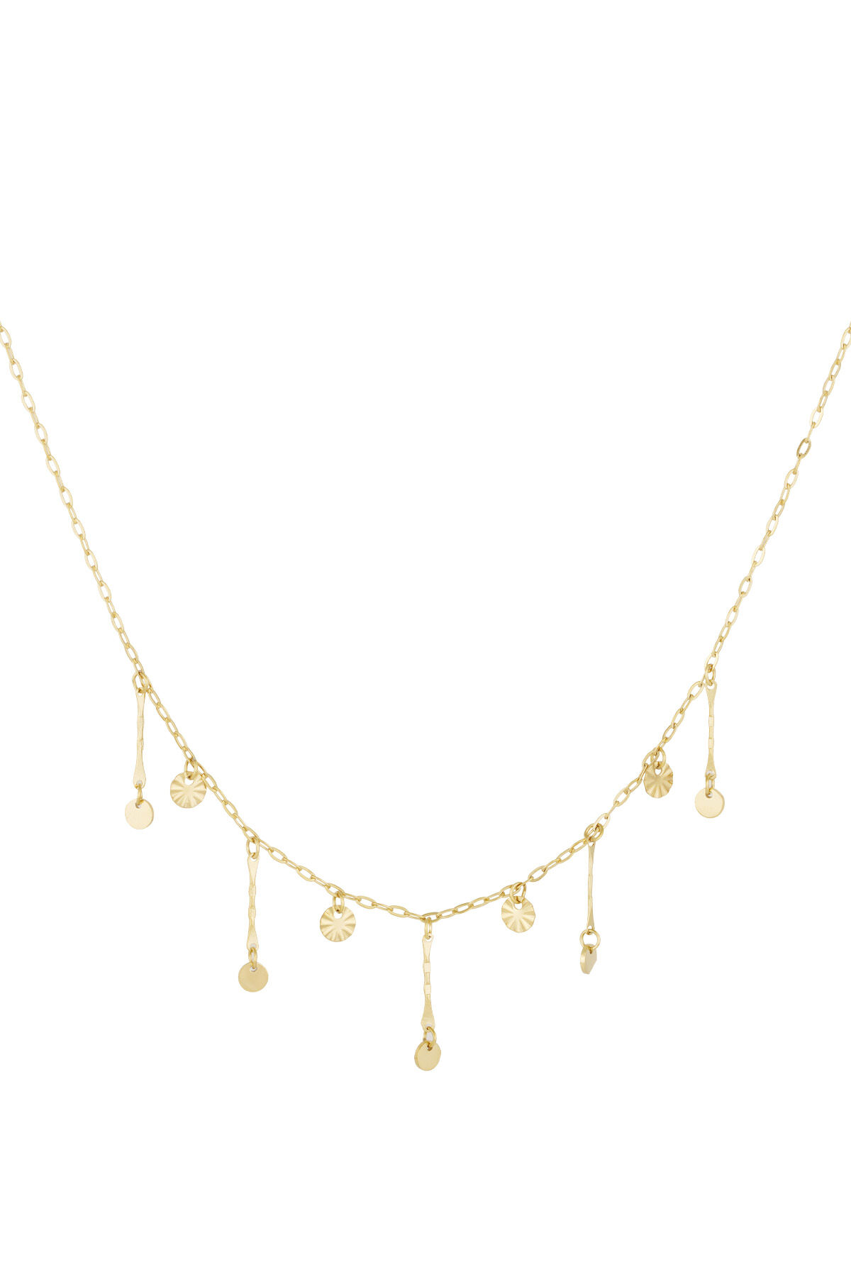 collier à paillettes dorées h5 