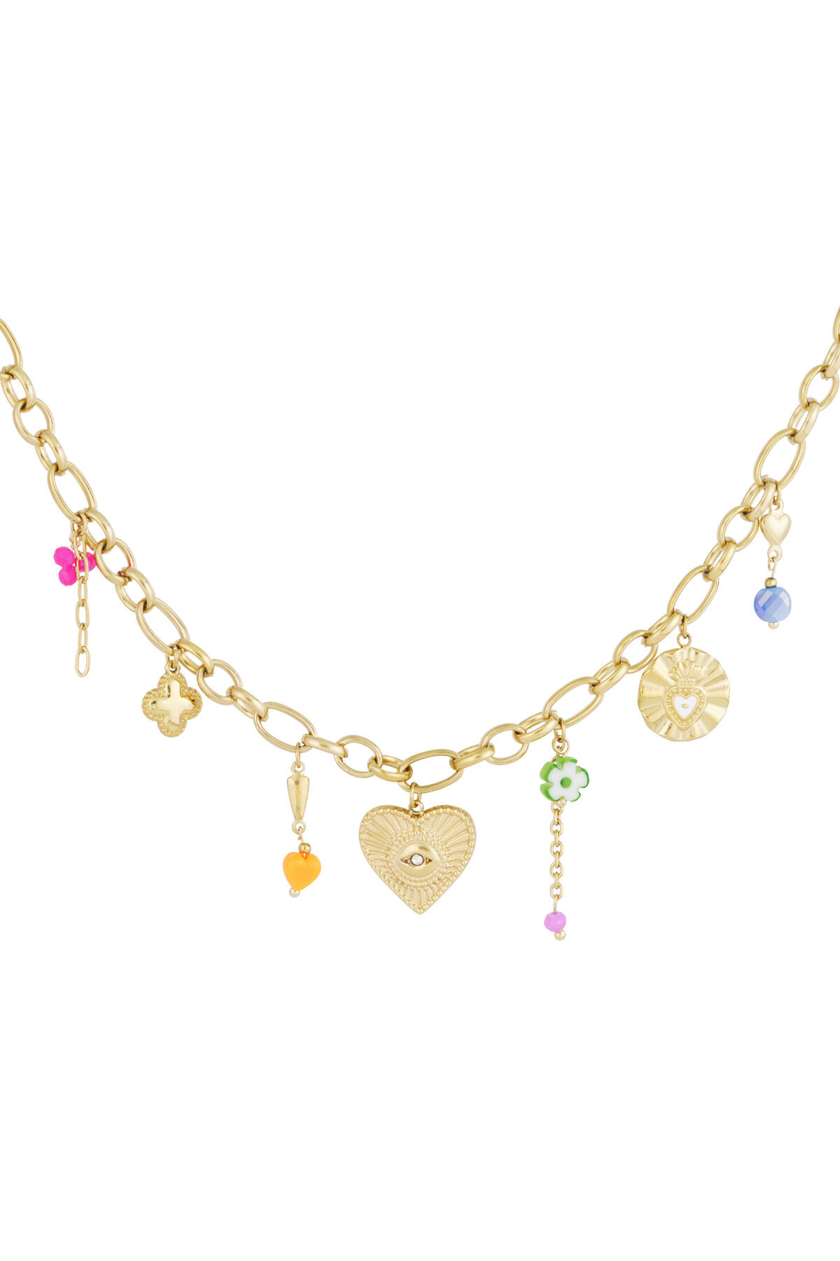 Collar Charm Cuña Ojo - Color Oro 2