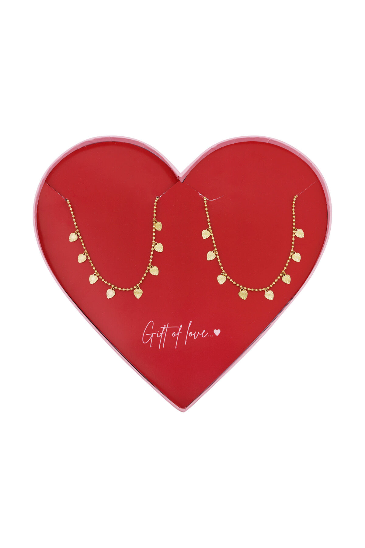 Geschenk der Liebe Edelstahl-Halsketten mit endloser Liebe – Goldfarben 2