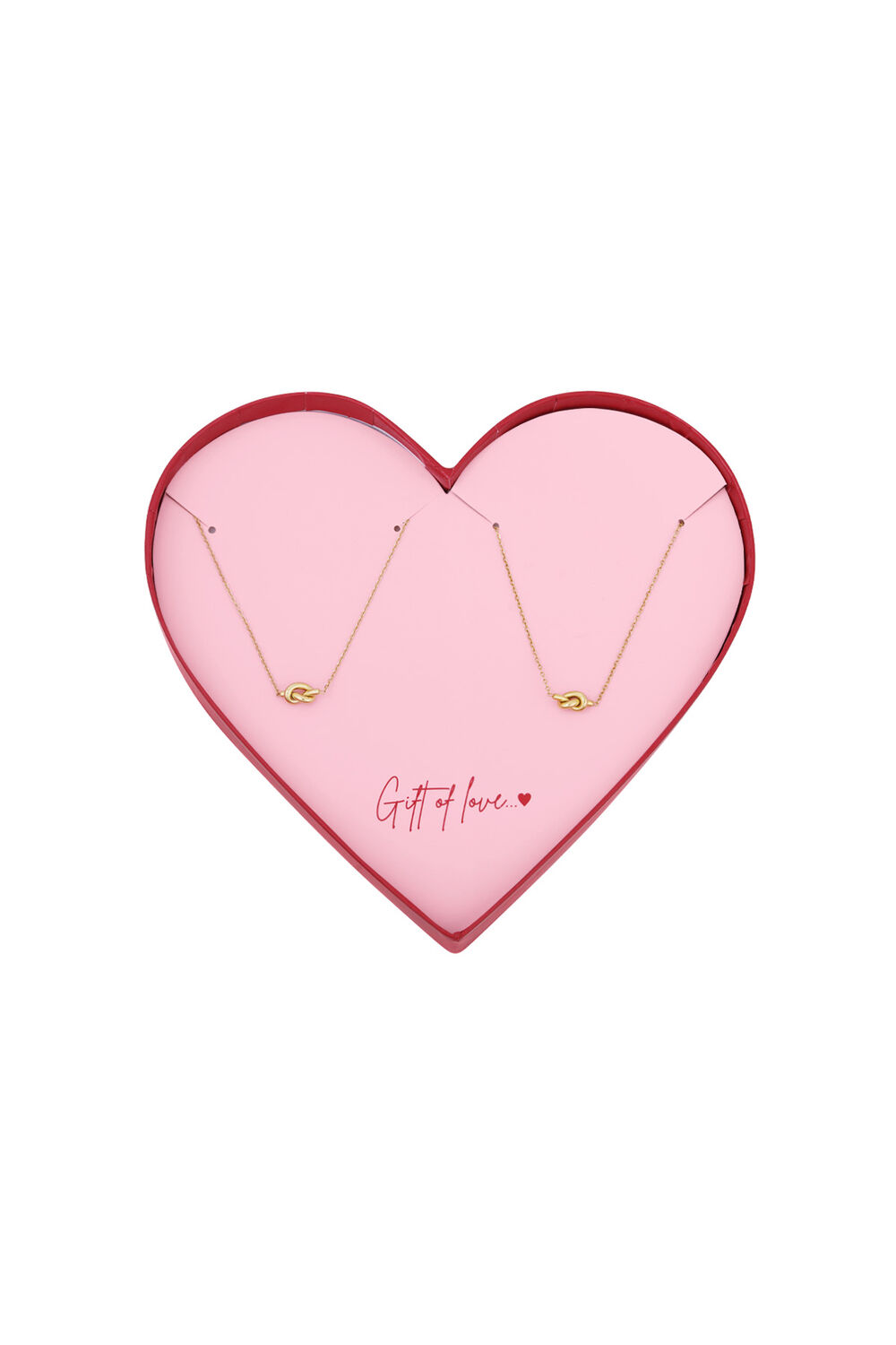 gift of love stainless steel knots ketting & armband