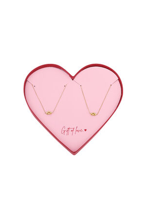 gift of love stainless steel knots ketting & armband h5