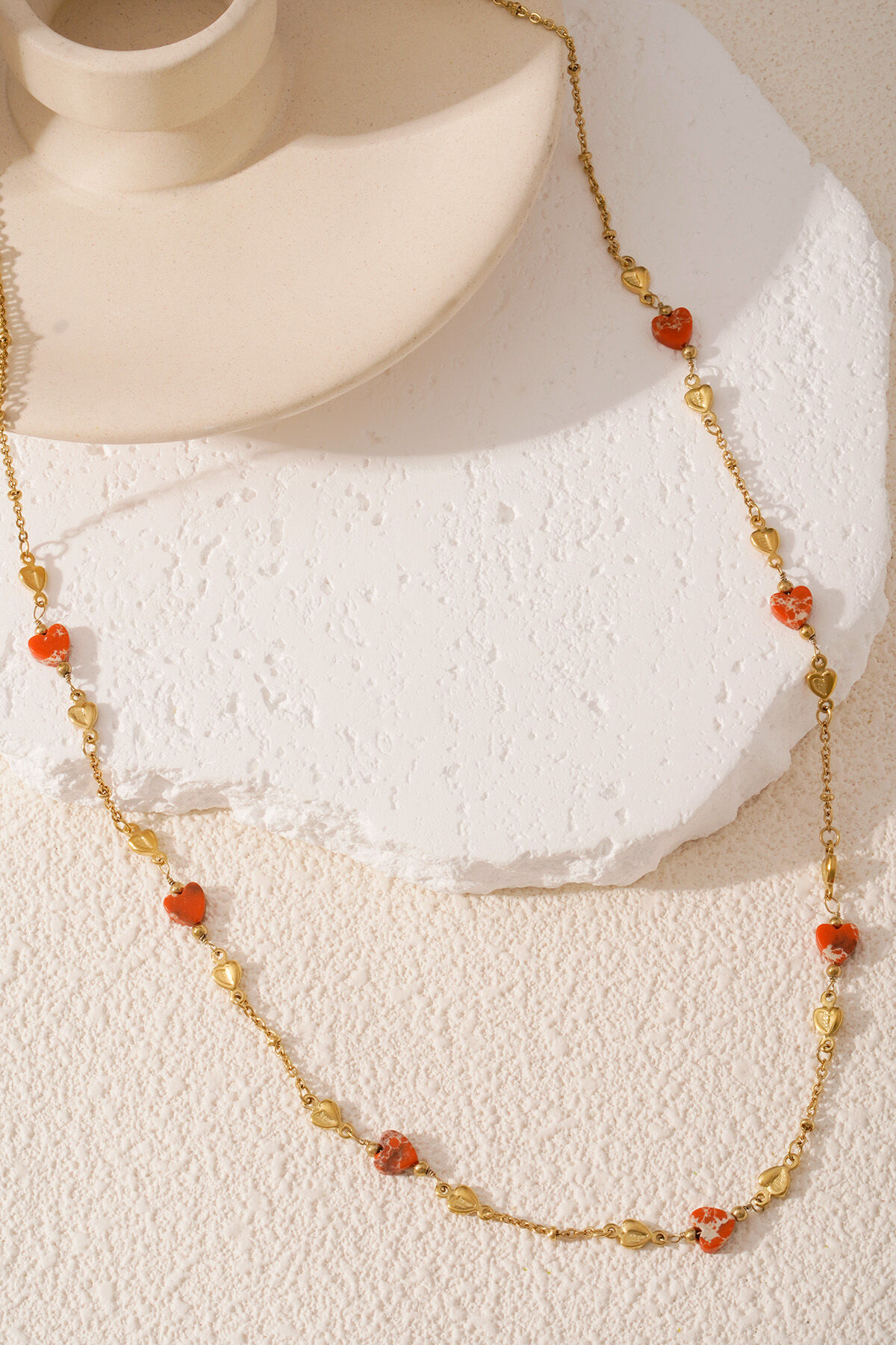 Halskette „Embrace the love“ – Farbe Grün und Gold Bild4