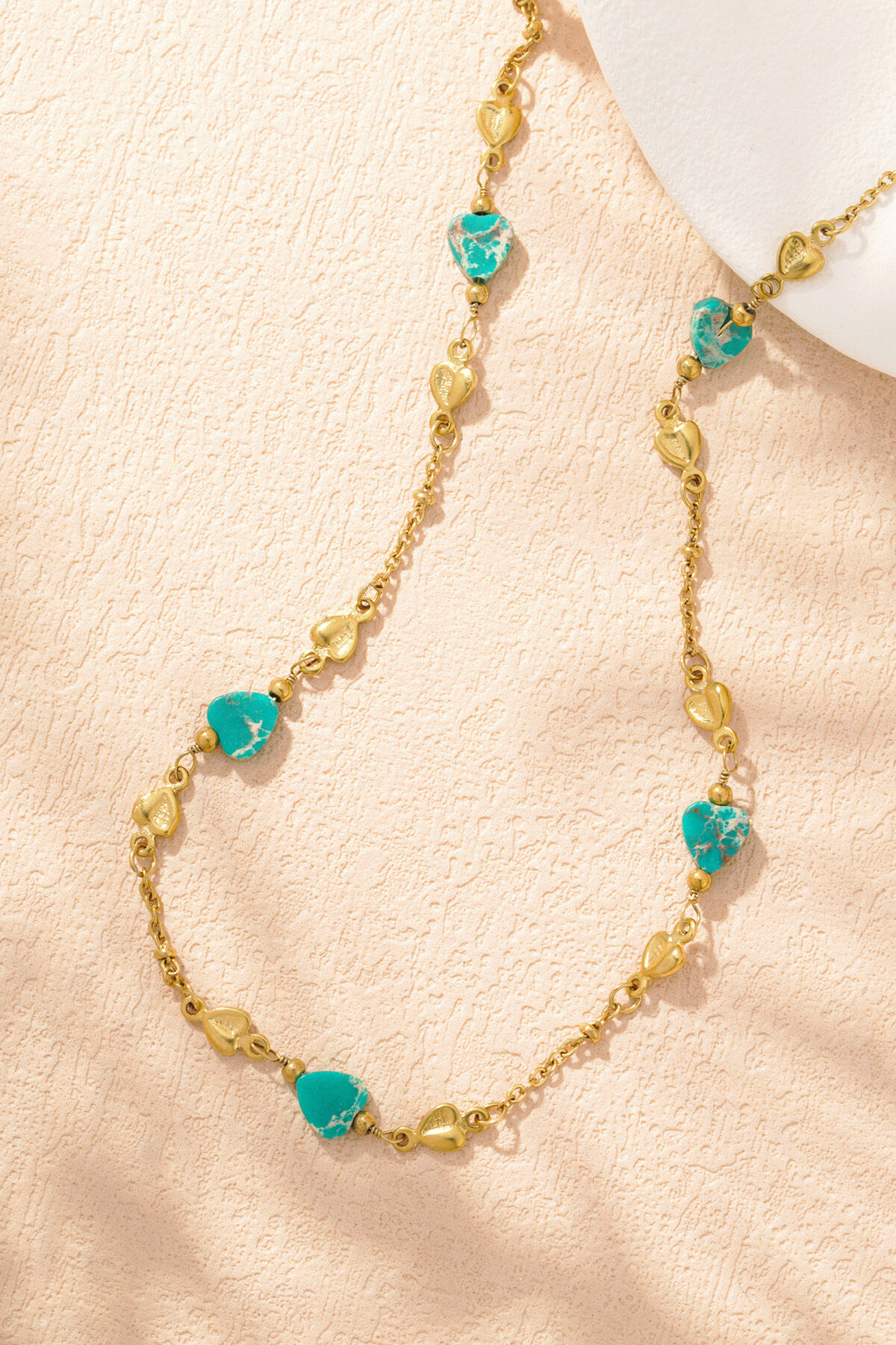 Halskette „Embrace the love“ – Farbe Grün und Gold h5 Bild6