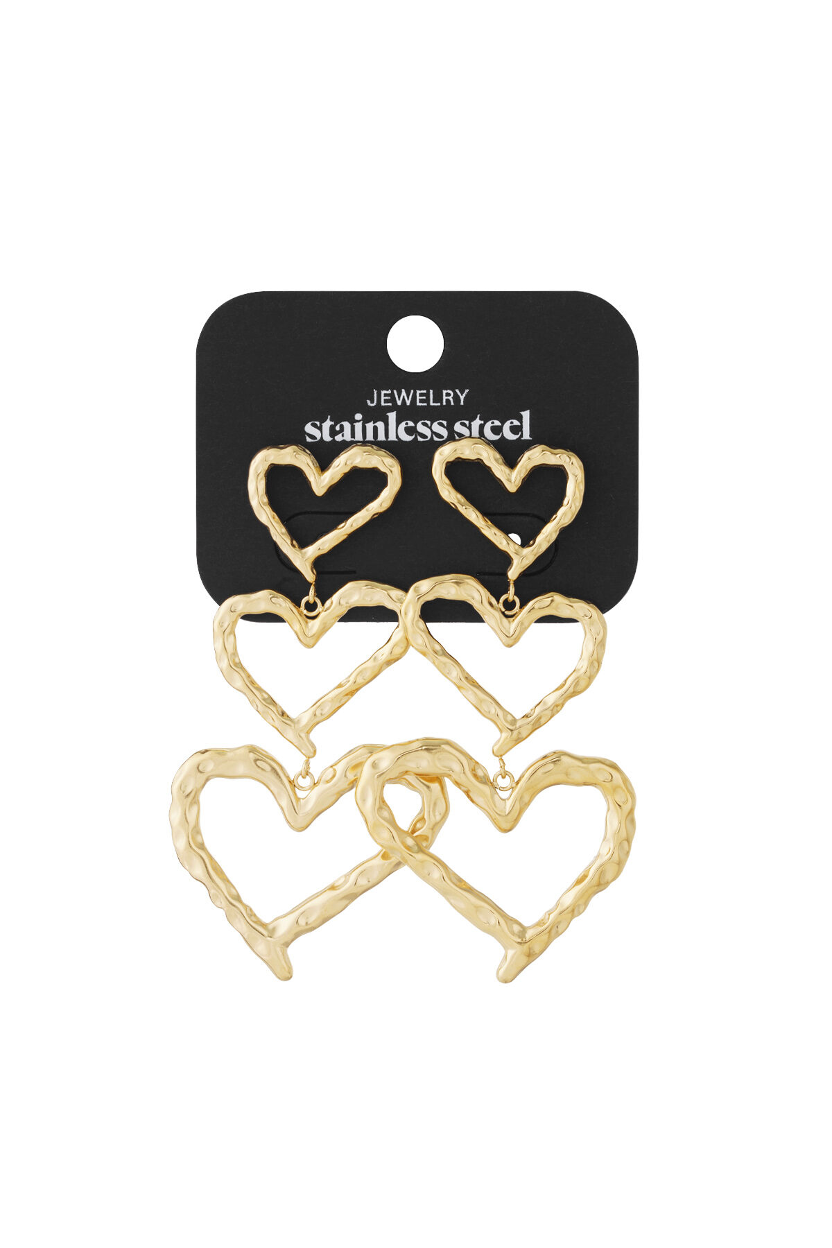 Stainless Steel Drop Earrings Heart Casual Daily h5 Picture4
