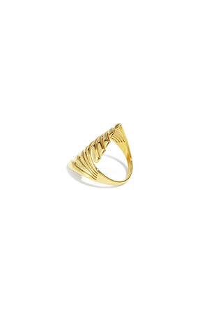 Stainless Steel Statement Rings irregular shape Casual Daily Simple Series Women's jewelry h5 Picture4
