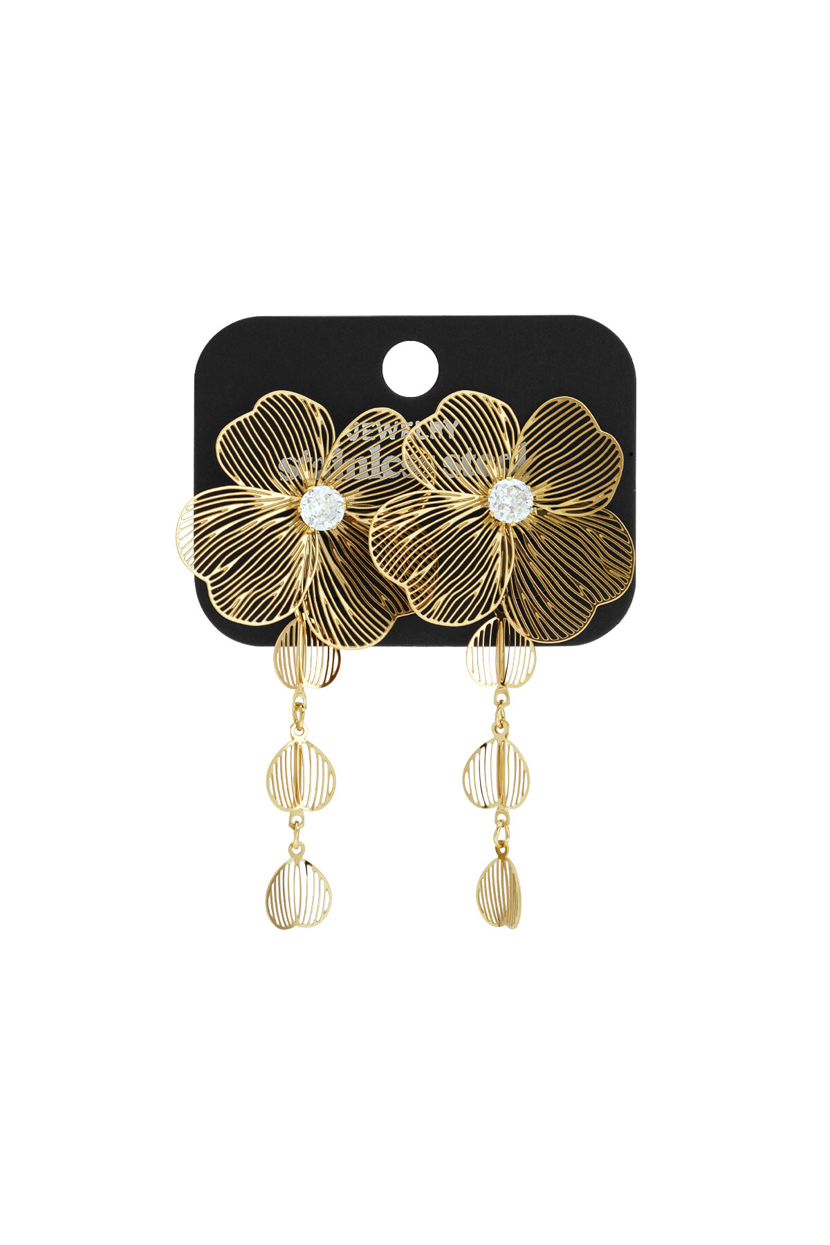 Stainless Steel Dangle Earrings Flower Casual Daily Simple Series Women's jewelry h5 Picture5