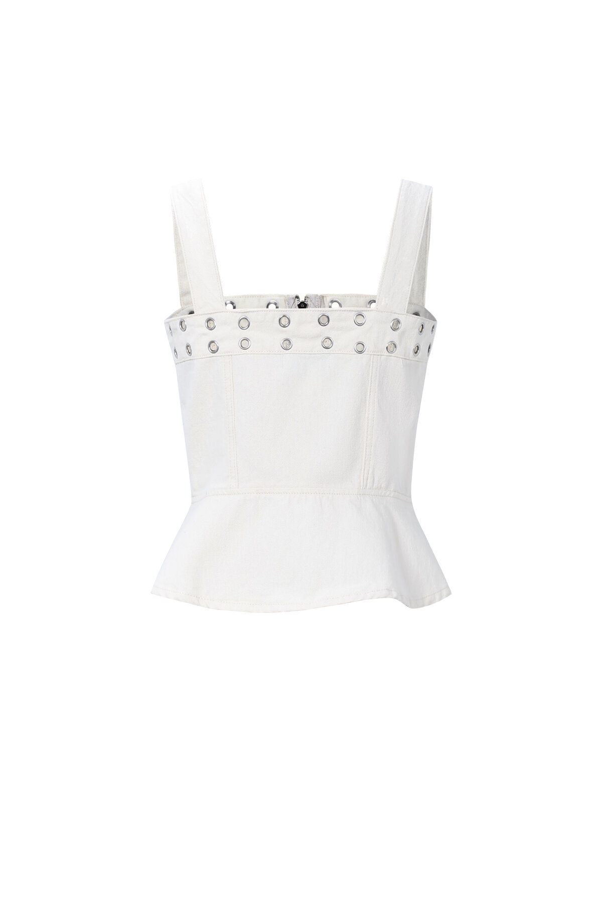 Eyelet Statement Denim Top h5Picture2