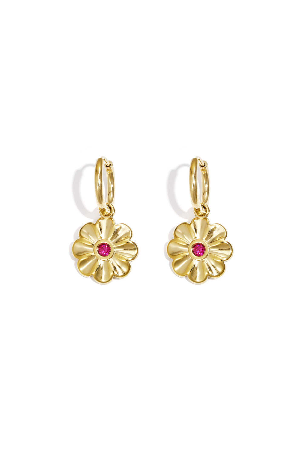 shimmering flower earrings